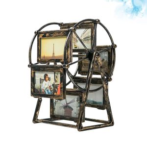 Frame Ferris Wheel Photo Frame Retro Rotary Windmill Beautiful Picture Frame Desktop Ornament for Home (4" Without Photos)