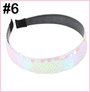 30pcs Odwracalny cekinowy opaska na głowę dla kobiet panie dziewczęta tęczowe Bling Hard Hairband Hoop Glitter Hair ACCE5588197