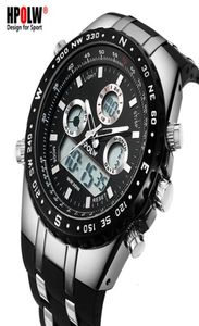 Men039S luksusowy analogowy kwarc cyfrowy zegarek nowa marka HPOLW Casual Watch Men G Style Waterproof Sports Military Shock Watches CJ5891300