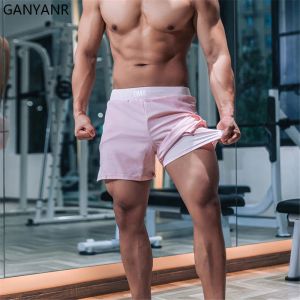 Shorts ganyanr shorts de corrida homens ginásticos esportes de ginástica Treinamento de fitness de fitness brasketball cenas esportiva 2in1 tanques tênis de futebol de meias