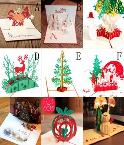 3D Pop Up Cards Valentine Lover Happy Birthday Merry Christmas Greeting Creative Merry Christmas Gifts Postcard9906566