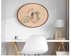 20 315 40 50cm Round Po Frame 20 Inch Wood Living Room Creative Wall Hanging Big Size Picture Frame Wooden Wall Decoration SH19097757702