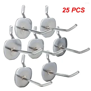 Hooks 25pcs 2 Inch Supermarket Shelf Display Hanger Plating Metal Pegboard Assortment Kit Store Organizing Tools