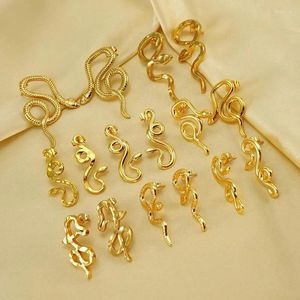 Kolczyki stadninowe Vintage Snake For Women Oświadczenie BambootWist Metal Ear Bugaint Gold Gold Stalid Stael Biżuteria