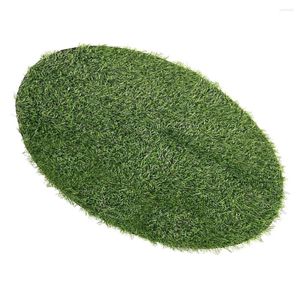 Dekorativa blommor Manhole Cover Decoration Lawn Fake Grass Simulation Placemats For Patio Simulated Table Carpet Outdoor Rug