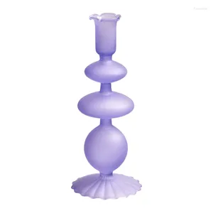 Titulares de velas Nordic Matte Glaste Home Decoration Candlestick Birthday Dining Table Decore