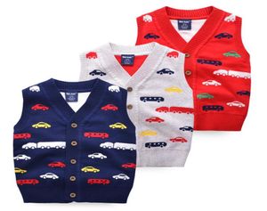 100 110 120 130 140 Kinder Kleidung Weste rot blau weiß 5 Pieftlotr New Winter Boy Cars Baumwollpullover Größe1001403083216