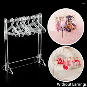 Dekorativa plattor Transparent akrylörhängen Hanger Women Girls Dresser Desktop Creative Jewelry Storage Rack Display Organizer