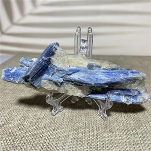 Decorative Figurines Natural Kyanite Quartz Point Polished Blue Color Tumbled Gravel Cyanite Stone Palm Gift For Healing Shining Crystals