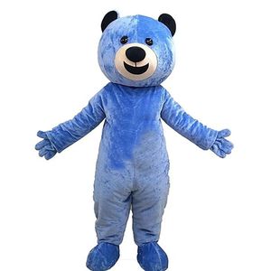 2024 Vendite calde Halloween Blue Bear Mascot Costume Abito Fancy Abito Carnevale Costumi di costumi da fantasia personalizzati
