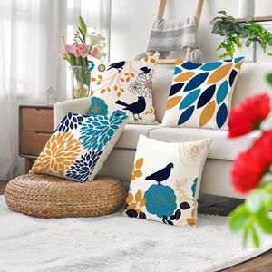 Kudde Simple Print Cover Decorations for Home Ornament Happy Year Chrumed Decor 2024