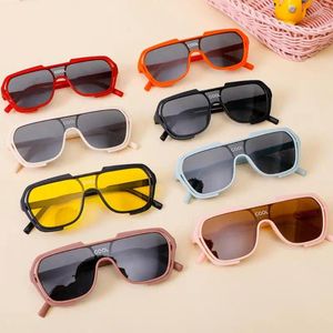 Outdoor Eyewear Oversized Children Sunglasses Sunshade Vintage UV Protection Square Frame Eyeglasses Gafas De Sol Sports Goggles