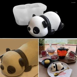 Bakformar mögel lätt att rengöra fondant 3d söt panda form silikon för kakor kakor choklad diy