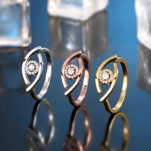 Cluster Rings S925 Sterling Silver Lucky Eye Original 1:1 Luxury Jewelry Couple Ring High Quality Party Gift