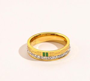 Designer com marca de luxo jóias designer anéis mulheres adoram suprimentos de casamento diamante 18k ouro banhado aço inoxidável anel fino finge1712299