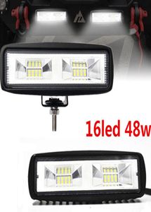 2PCS 48W 12V 24V LEDワークライトランプバーウォータープルーフオフロードボートカーオートバイSUV ATVナイトドライビング照明5432231