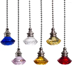 Dekorativa figurer 1PC Crystal Diamond Switch Pendant DIY Handgjorda hantverk Fantörgardinbelysning Hemdekoration Tillbehör