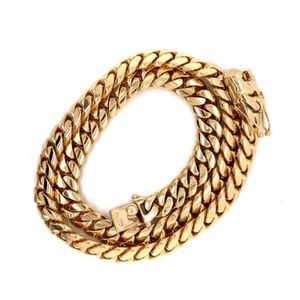 Anpassade italienska 10k gula guldkedjor Real Yellow Gold Cuban Link Franco Solid Gold Chains With Certificate Gold Chains Rose Gold Chains Silver Guldkedjor