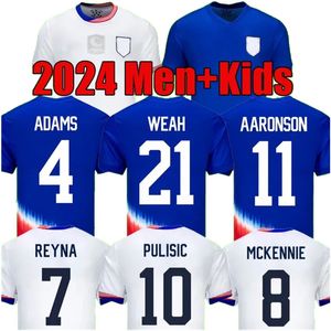 PULISIC national Soccer Jerseys 2024 2025 USAs United States PEPI BALOGUN REAM MUSAH AARONSON REYNA ROBINSON DEST RICHARDS TILLMAN Football KIDS Men SHIRT 4XL