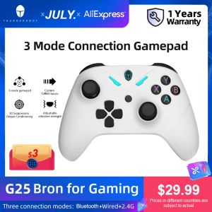 Gamepads Thunderobot G25 Buletooth Gamepad Wireless verdrahtete Vibration Game Controller mit Turbo -Funktion für Windows PC Smart TV Joysticks