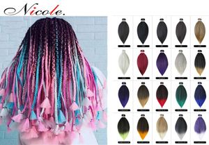 Nicole New Jumbo Braids Ombre Crochet Braids Hair Yaki Straight PreStretched Easy Braid synthetic Hair Extensions 26 Inch For Wom7921221