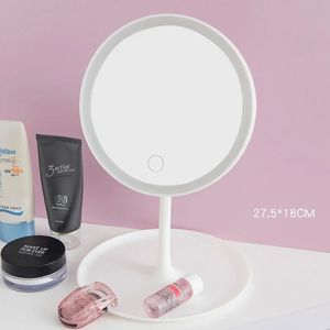 new Makeup Mirror with Light White LED Daylight Vanity Mirror Detachable/Storage Base 3 Modes Mirror with Light Gift USB Cable for LED