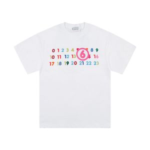 24SS Luxury Martin Margiela Designer MM6 Streetwear Sweatshirt Multicolor Letters Tryckt män Kvinnor utomhus mode t-shirts