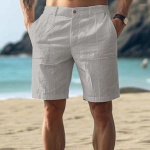 Men's Shorts Men Summer Casual With Pockets Mid-rise Button Zipper Straight Leg Short Pants For Streetwear