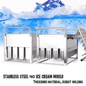 Shavers Commercial DIY Ice Cream Popsicle Mould Ice Pop Moulds Ice Lolly Mold Durable Stainless Steel 40 Pieces Stick Holder