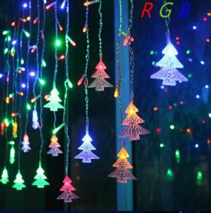 35M 96 Leds Curtain Christmas Tree Icicle String Lights Fairy Lights Christmas Lights Wedding Party Decoration AC110V220V3506969