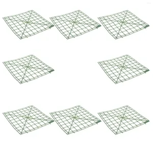 Decorative Flowers 8 Pcs Row Flower Arrangement Grid DIY Fixers Racks Plastic Plants Panel Panels Bases Frames Lawn Decor Wedding Table