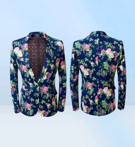 Flora Printing 2 Piece Suits Set Men Wedding Prom Dress Suits Blzer With Pants Mens Slim Fit One Button Terno Masculino7963823