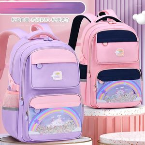 Backpack Orthopädische Kawaii Primary Cute Schoolbag Book Bag Mode Druck Cartoon Schultaschen für Mädchen Kinder Mochila Infantil