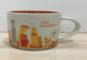 14oz kapacitet keramisk stad mugg amerikanska städer bästa kaffemuggkopp med originalbox Los Angeles City3167106