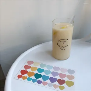 Weingläser kreatives Wasserglas transparenter Becher Kaffee trinken Cartoon Pudding Tumblers Juice Getränke 400 ml Borosilikat Tassen