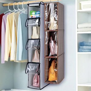 Förvaringspåsar hemvaror nonwoven hängande garderob påse 1pc handväska arrangör kläder dammtät hopfällbar hemapparat