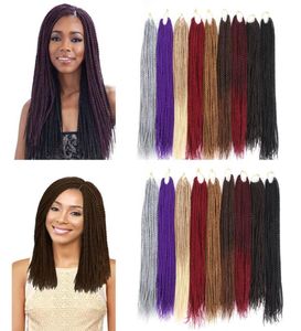 12 lub 30 pasm Pakiet Ombre Kolor Syntetyczne szydełko Warodki Hair Extensations 18 -calowe 22 -calowe Fibre Kanekalon 1192412