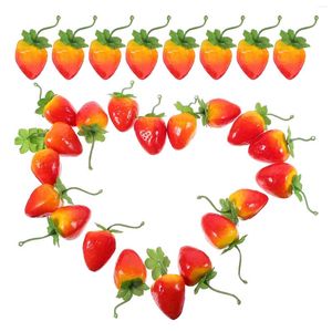 Party Decoration 3 Packs Simulated Strawberry Decor Artificial Fruits Ornament Mini Toy Foam Strawberries Faux