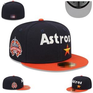 2024 Mäns monterade mössor Houston H Hip Hop Size Hats Baseball Caps Vuxen Flat PeakFor Män Kvinnor Fullt stängt H37-4.14