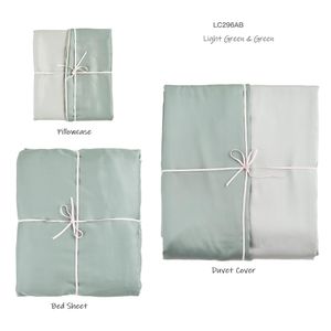 Ultra Soft Smooth Lyocell Silk Bedding Set Single Queen King Size Cool Summer Green Pink Däcke täcke Kudde Kudde för flickor