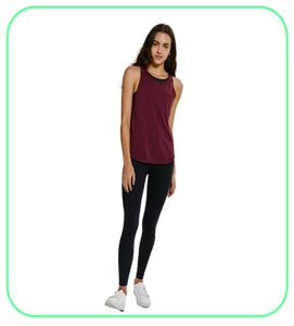 Partihandel Yoga Vest T-shirt 59 Solid Colors Women Fashion Outdoor Yoga Tanks Sport Running Gym Tops Clothes1227425