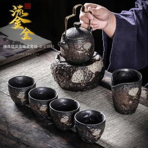 Teaware conjuntos de tea-loop bule de chá de chá quente vela de chá de chá de uma panela de quatro xícaras conjunto mini