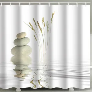 シャワーカーテンmutil -usageバスルームセット - さまざまな装飾スタイルのための静かな野生の芝生のパターンケアケア