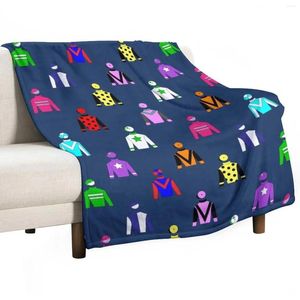 Одеяла скачки скачки жокея шелки, бросают одеяло декоративные диваны