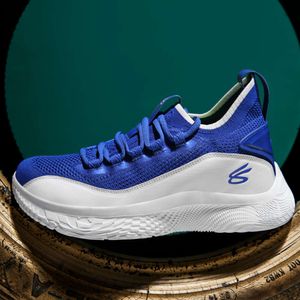 Golf Ons Trainers Leather Knit Shock Absorbing Casual Walking Blue Women's Up Velcro Trainers Sneakers
