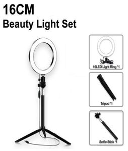 Dimmitable LED Yüzük Light Lamba Tripod Stand Kamera PO STRESTIO SELFIE Telefon Video Beyaz Sıcak Güzellik Işık 5801807