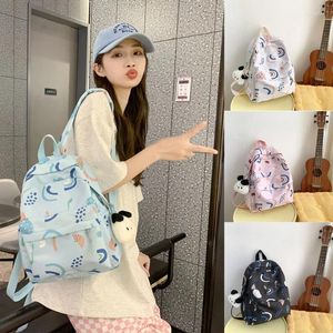 Backpack Girls Young Girl's Heart Leisure Make-Up School Travel Travel Nylon Pano de pano de laptop à prova d'água