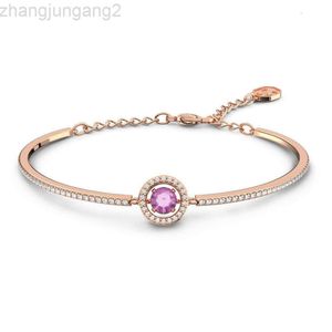 Designer swarovskis gioielli shi jiagaos versione alta del braccialetto di diamanti rotondi del cuore battente agile per donne shi hualuos che salta il cuore che brilla bracciale rotonde fo