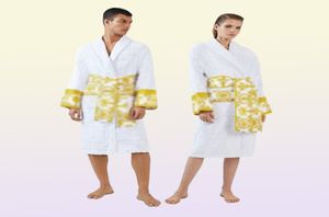 Men039s Reces masculinos de luxo de luxo Cotton Robe Robe Men and Women Brand SleepWear