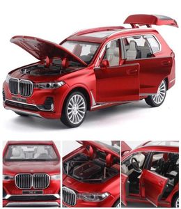 Nowy Model samochodu licencjonowanego w skali 132 dla TheBMW x7 Diecast Metal Alloy Luxury SUV Pobloble Backlight Toys Veicl5023843